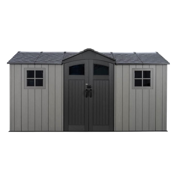Lifetime 14.5 Ft x 7 Ft Side Entry Outdoor Storage Shed - Durable, Weather-Resistant Shed for Garden, Tools, and Equipment