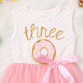 thumbnail image 3 of Baby Girls Birthday Dress One/Two/Three Letter Mesh Splicing Tutu Skirt +Bow Headband, 3 of 7