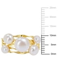 thumbnail image 5 of Miabella Freshwater Cultured Pearl Yellow Rhodium Plated Sterling Silver Multi-Row Ring, 5 of 5