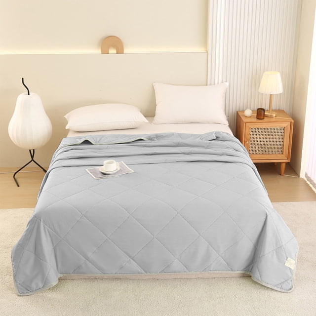 Drppepioner Soybean Fiber Refrigeration Quilt Cool Quilt Washed Cotton Quilt Core Single Machine Washable Thin Quilt
