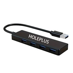 4-Port USB 3.0 Hub, Ultra-Slim Data USB Hub, for MacBook, Mac Pro, Mac Mini, iMac, Surface Pro, XPS, PC, Flash Drive, Mobile HDD (U1 0.59ft)