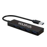 4-Port USB 3.0 Hub, Ultra-Slim Data USB Hub, for MacBook, Mac Pro, Mac Mini, iMac, Surface Pro, XPS, PC, Flash Drive, Mobile HDD (U1 0.59ft)