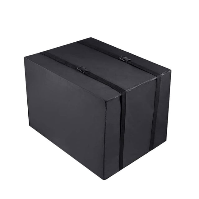 Housse de Climatiseur de Fenêtre Robuste Antichute, Protecteur de Climatiseur Extérieur, Ruban Isolant Ajustable pour Unité Externe, Noir
