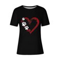 thumbnail image 4 of EQWLJWE Women Femmes Tops Casual Plus, Hauts de Summer pour Women 2024 Vacances à la Mode, Mo Summer Sexy Imprimé Régulier Women Manches Courtes Col Rond, 4 of 4