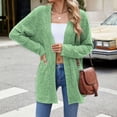 thumbnail image 4 of Yuyuzo Womens Fall Cardigan Ribbed Knit Long Sleeve Sweaters Open Front Lightweight Outwear Coat, 4 of 7