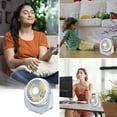 thumbnail image 3 of EGNMCR Fan Desktop Small Fan Rechargeable Desktop Fan Portable Office Student Dormitory Home Mini Fan Mute Small fan, 3 of 6