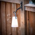 thumbnail image 1 of Linen Chest Cone Shaped Lantern with Handle - White / Gold, 1 of 5