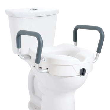 KFFKFF Raised Toilet Seat 5" Height Raised 350 lbs for Round and Elongated Toilet