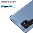 thumbnail image 4 of Mirror Vertical Protective Case for Samsung Galaxy S23 Ultra Full Body Protection Curved Streamer Plating Fashion Kickstand Shockproof Scratch-Resistant Case for Samsung S23 Ultra,A, 4 of 7