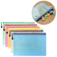thumbnail image 4 of A3 Mesh Zipper Student Stationery Waterproof Pencil Case Office Transparent Information Bag, 4 of 6