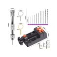 thumbnail image 2 of Hand Drill, Tweezers & Pin Vice Drill Bit Set For Jewelry Making, Miniature Drill With Small Drill Bits, Drill Chuck & Pin Vise, 100pcs Key Chain Making Supplies, Resin Tools For Diy Jewelry Keychain, 2 of 5