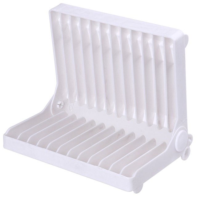 Plastic Dish Drying Rack Dish Holder Rack Drainer (White)