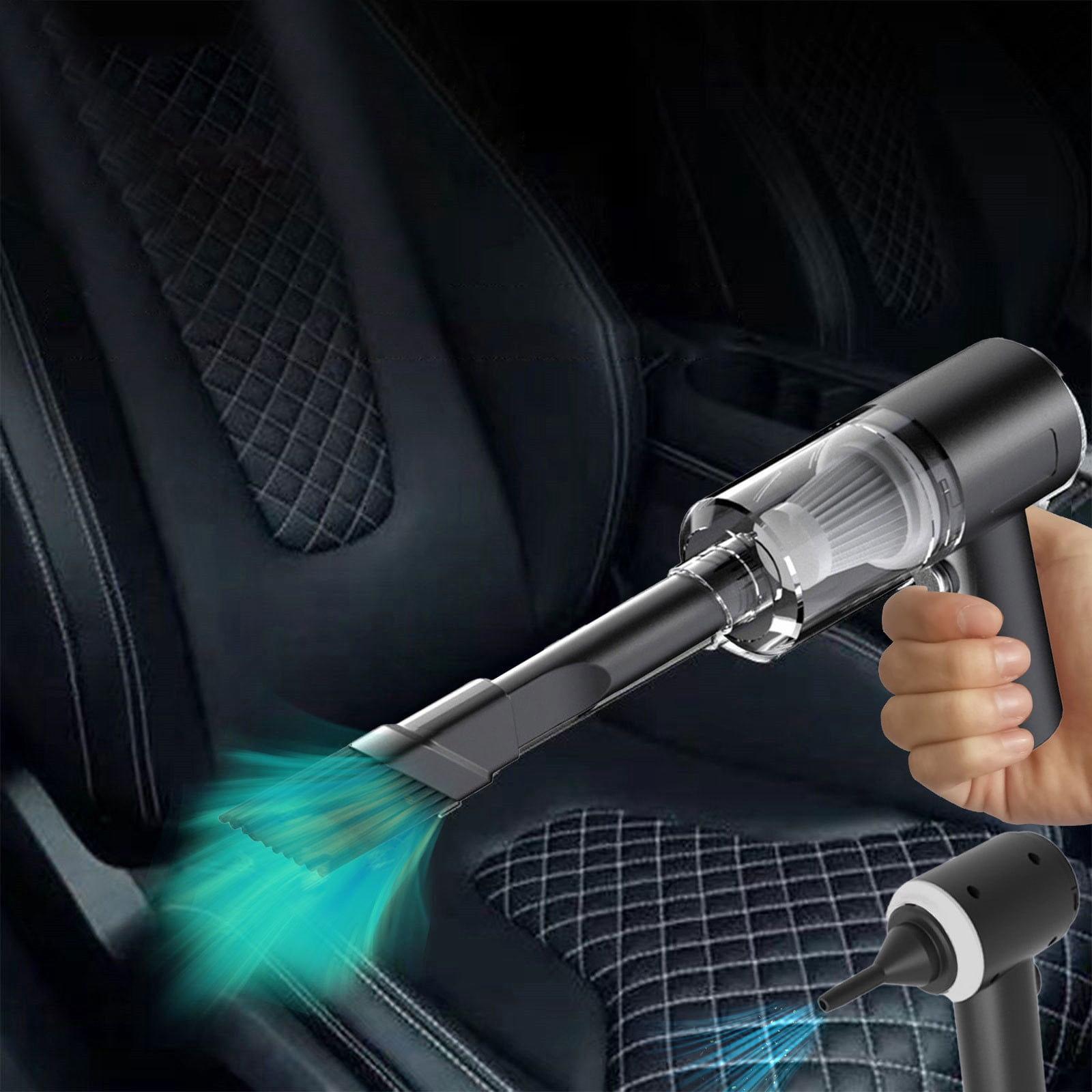 PEONAVET cordless vacuum cleaner Handheld Car Vacuum Cleaner, 120W Powerful Suction Small Car Vacuum Cleaner, Mini Dusts Buster with USB Portable Vacuum Cleaner