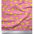 thumbnail image 1 of Soimoi Moss Georgette Fabric Cup,Plate & Chick Cartoon Printed Craft Fabric by the Yard 42 Inch Wide, 1 of 3