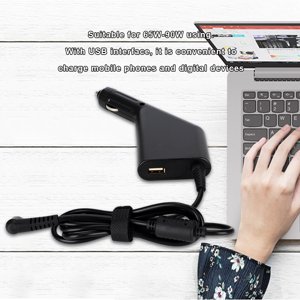 Chargeur de voiture, 5V 2.1A Adaptateur de chargeur d'alimentation de voiture 65W-90W pour téléphones portables
