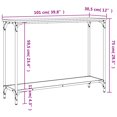 thumbnail image 4 of vidaXL Console Table Smoked Oak 101x30.5x75 cm Engineered Wood, 4 of 5
