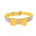 thumbnail image 1 of Pet Dog Leather Rhinestones Bow Knot Collar Crystals Bling Diamonds for Small Medium Large Dogs, 1 of 10