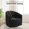 thumbnail image 4 of Gymax Set of 2 Modern Swivel Barrel Chair Velvet Accent Chair with Metal Base, 4 of 10