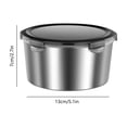 thumbnail image 3 of Stainless Steel Salad Bowl with Lid Set of 3 - Fresh Keeping Food Storage Containers - Stackable Leakproof Mixing Bowls for Kitchen, Travel & Refrigerator - 11cm/13cm/15cm Sizes - Silver, 3 of 7