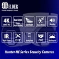 thumbnail image 2 of Security Camera System 4K 8MP, 8Ch NVR PoE 8-Camera Outdoor 4TB Color Night Vision, Person & Vehicle Detection Smart Home Surveillance Wired DIY, Elder Hunter Series, 2 of 10