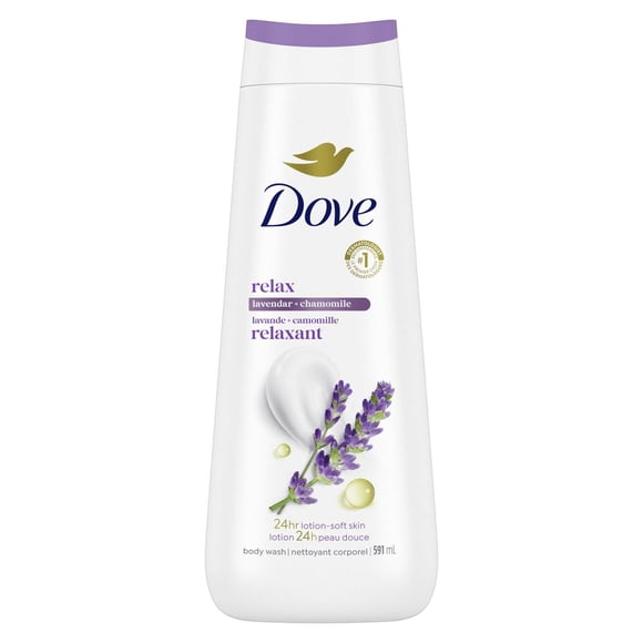 Dove Nettoyant Corporel pour 24 H de Peau Douce Lavande + Camomille Relaxant, 591 ml