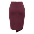 thumbnail image 4 of Becaristey Jupes Crayon Redéfinies Aguichant Femmes Jupes Unies avec Premium Classique et Stylé Bordeaux TTG, 4 of 6