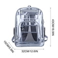 thumbnail image 3 of Clear PVC Stadium Backpack with Large Laptop Compartment 1 Count, 3 of 9
