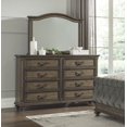 thumbnail image 3 of Ensemble de Chambre Traditionnel 4 Pcs Lit Grand Table de Chevet Commode Miroir Mobilier de Chambre de Luxe Formel, 3 of 7