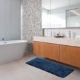 thumbnail image 2 of Navy Blue Bath Rug Runner Mat Memory Foam 3D Pebble 48"L x 18"W, 2 of 6
