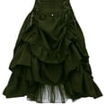 thumbnail image 3 of CEHVOM Robe d'Été Sans Manches pour Femme, Style Gothique, Couleur Unie, Taille à Cordon, Foncé, 3 of 3