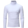 thumbnail image 1 of YONGHS T-Shirt à Col Roulé Thermique de Base pour Homme, Coupe Ajustée, Manches Longues, Chandail Décontracté, Blanc, TG, 1 of 4