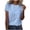 Blue, variant on Ichuanyi T Shirts for Women Striped Crewneck Casual Basic Summer Tops Short Sleeve Color Block Loose Tee Shirts