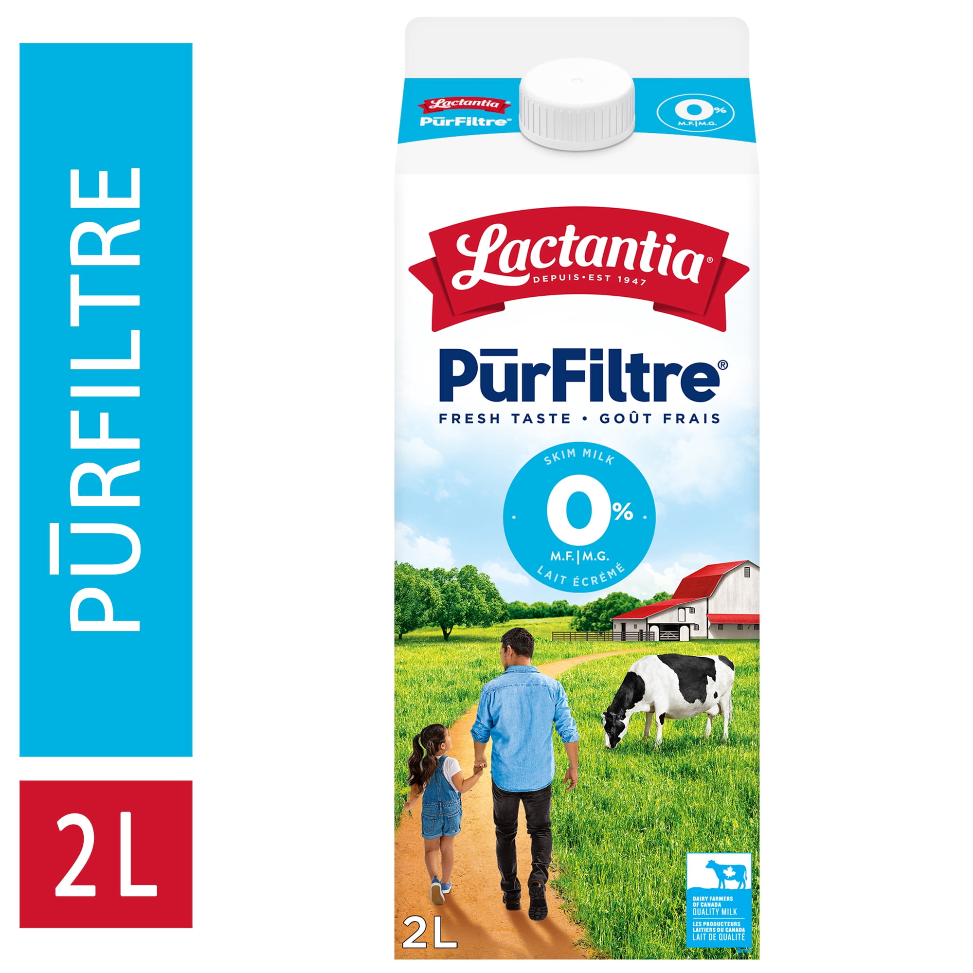 Lactantia Purfiltre Milk, 0%, Filtered Skim Milk, 2L