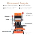 thumbnail image 3 of Vertical Cutting Cutter Machine, Key Copy Machine with Copper Motor, 5 Types Key Duplicating Copy Cutting Machine, 3 of 8