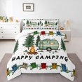 thumbnail image 2 of Erosebridal Happy Camping Bedding Twin Comforter Set, RV Camper Down Comforter, Cartoon Camp Decor, Reversible 2-Piece, 2 of 7