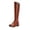 Yellow, variant on LOVZFMLL Cowboy Boots for Women Knee High Chelsea Boots Side Zipper Round Toe Slip Resistant Low Block Heel Fall Winter Fashion