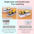 thumbnail image 4 of Electric Lunch Box Pluggable Heating Single / Double Layer Insulation Office Workers Portable Hot Vegetable Cooking Bento Lunch Box, 4 of 8