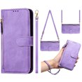 thumbnail image 3 of iPhone 14 PRO Case ,Zipper Handbag Wallet Leather Cover with Crossbody Detachable Lanyard Strap, 3 of 5