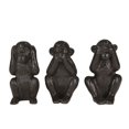 thumbnail image 1 of Sagebrook Home S/3 Singe en Céramique de 12 Po, Noir, 1 of 1