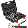 thumbnail image 1 of BeesClover 33 PCS Hydraulic Flaring Tool Kit, 45° Universal Flare Tool with Tube Cutter, Deburrer, 3/16" & 1/2" Transmission Line Dies & Brake Line Flaring Tool Kit, 1 of 8