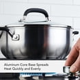 thumbnail image 3 of KitchenAid - Casserole en Acier Inoxydable Brossé avec Couvercle, Compatible avec Cuisinière à Induction (3,8 L/4 Qt), 3 of 8