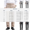 thumbnail image 3 of Ceisia Men's Solid Color Slim Straight Leg Wool-Like Dress Pants for Business Commute Dark Gray XXXL Gifts, 3 of 9
