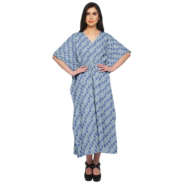 Moomaya Caftan de Plage, Paréo de Bikini, Robe Longue Maxi Caftan pour Femmes - 4TG-5TG
