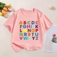 thumbnail image 3 of MEZZALL T-Shirt Décontracté pour Enfant Manches Courtes Col Rond Imprimé Dessin Animé Col Rond Confortable Classique pour Tout-Petit Quotidien, Rose, 8-9 Ans, 3 of 4