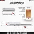thumbnail image 4 of Rev-A-Shelf Kitchen Cabinet Pull Out Shelf Organizer, 12 x 20 In, 5WB1-1220CR-1, 4 of 9