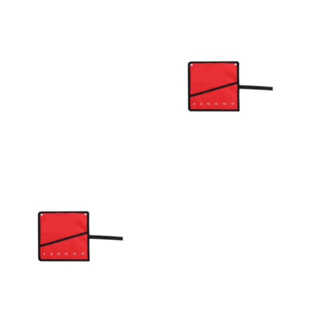 relayinert Outil Pratique Retrousser la Poche pour le Stockage de Clé Robuste Portable Durable Rouge 6 pack 2Set