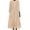 Khaki, variant on Womens Cotton Linen Maxi Dresses, Button Tunic Dress Crewneck Neck Long Sleeve Pleated a Line Flowy Long Dresses Summer Dresses for Teens White XXL