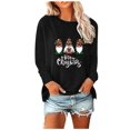 thumbnail image 1 of Womens Round- Neck Christmas Printing Recreational Long Sleeve Tops, 1 of 1