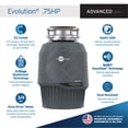 thumbnail image 2 of InSinkErator EVOLUTION 0.75HP 3/4 HP Advanced Series EZ Connect Continuous Feed Food Waste Garbage Disposal Gray, 2 of 5