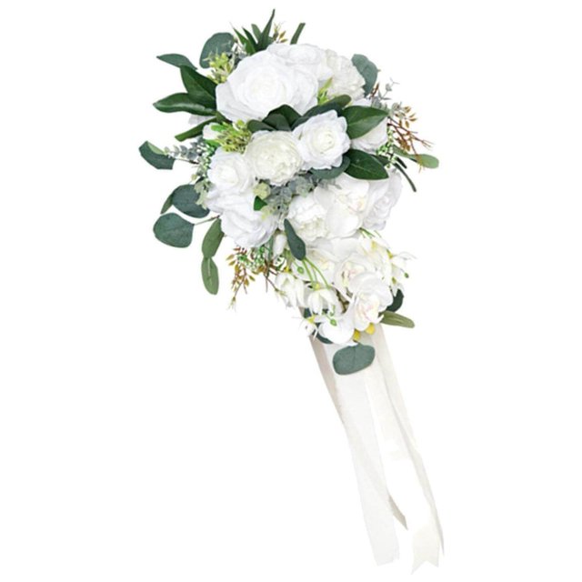thinsony Artificial Bride Hand Stick Flower for Anniversary Wedding Decorations